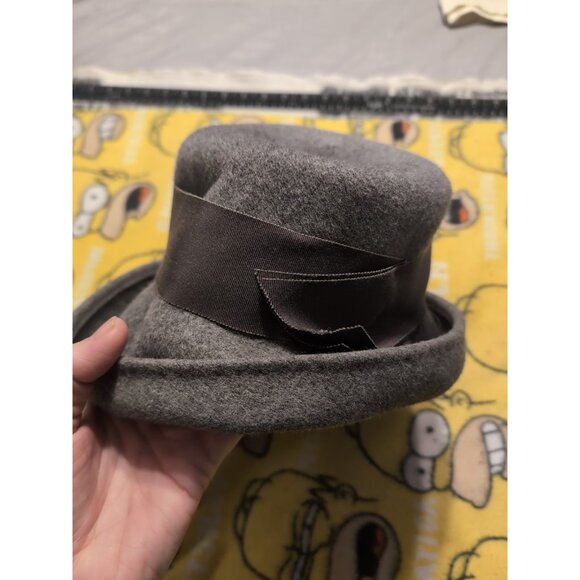 TNLee Neumann Endler 100% Wool Vintage Gray Hat Unionmade USA - Picture 3 of 9